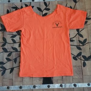 Deer Lake Ranch Orange Distressed t-shirt Small
